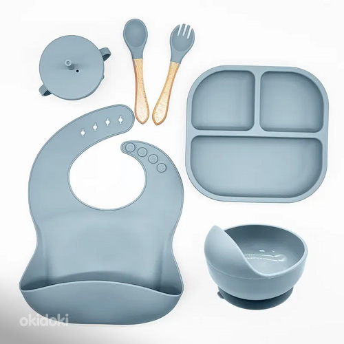 Набор силиконовой посуды (синий) (фото #1)