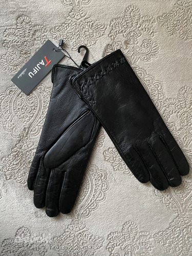Кожаные перчатки, новые. (фото #1)