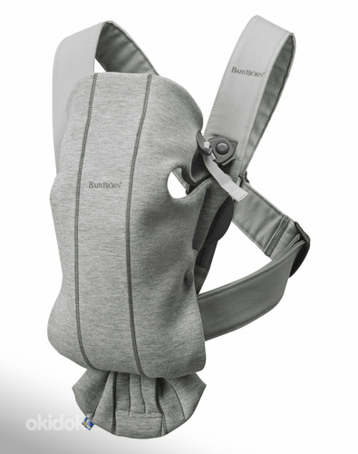 BABYBJÖRN Belly Bag Mini, светло-серый, 3D джерси (фото #1)
