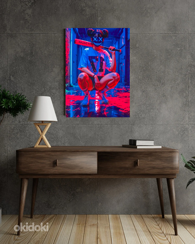 4K Metal Art Cyberpunk Neon Girl