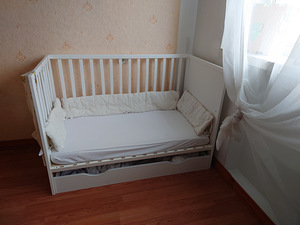 Võrevoodi 60x120 koos voodialuse kastiga (1 foto / 9)