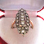 Золотое (красное и белое золото) кольцо с бриллиантами (фото #1)
