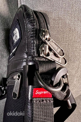 Supreme x North Face Leather Shoulder Bag Black (foto #6)