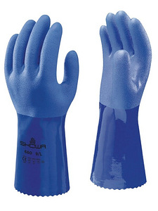 Маслостойкие ПВХ рабочие перчатки SHOWA 660