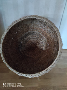 Suur ümmargune kassipesa punutud korv (4 foto / 4)