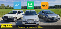 Cheapest car renting for Bolt Food/Wolt/Fudy