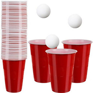 mäng beer pong50 tassi – 3 lauatennise palli (1 foto / 4)