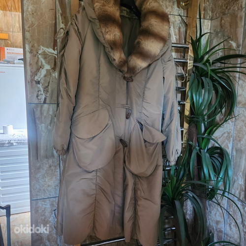 Теплое пальто с подкладкой из зайчика (фото #2)
