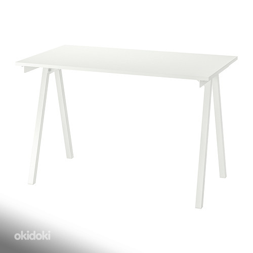 TROTTEN kirjutuslaud, 120x70 cm, valge, IKEA (foto #1)