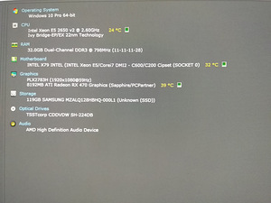 Xeon E5-2650v2/X79/32GB RAM/SSD 128GB/Radeon RX 470 8GB (2 foto / 9)