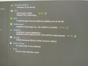 Ryzen 5 3500/A520M/16GB RAM/SSD 512GB/GTX 1070 8GB (10 foto / 10)