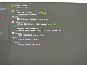 I7-12700K/H610M/32GB RAM/SSD 500GB/RX 5700 XT OC 8GB (2 foto / 10)