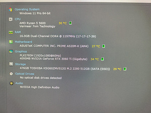 Ryzen 5 5600/A520/16GB RAM/SSD 512G/RTX 3060Ti 8GB (2 foto / 10)