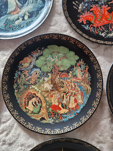 Vintage taldrik Palekh "Lukomorye" (1 foto / 5)