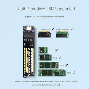 M.2 NVME adapter, USB 3.2 Gen 2 (5 foto / 5)