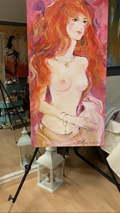 Metafoorne portree tellimisel akrüül/lõuend 40*80 cm (1 foto / 2)