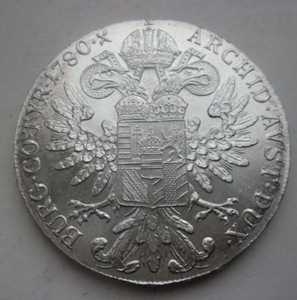 Kesk-Euroopa 1/3 Austria thaler 1780a. hõbemünt. Maria - The (2 foto / 3)