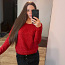 Новый, тёмно-красный, вязаный свитер (фото #1)