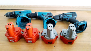Makita 3 akutrelli+4 akut+laadija+kohver (2 foto / 4)