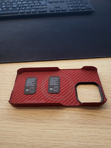 IPitaka MagEZ Case 2 for iPhone 13 PRO | Red/Orange (Twill) (3 foto / 3)
