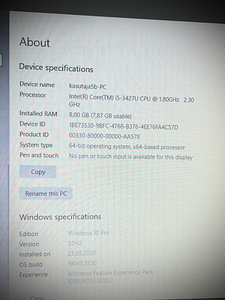 HP EliteBook Folio 9470M 14in Intel Core i5-3427U 1.8GHz 8GB (3 foto / 4)