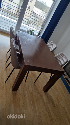 Дубовый кухонный стол 90х150 (фото #4)