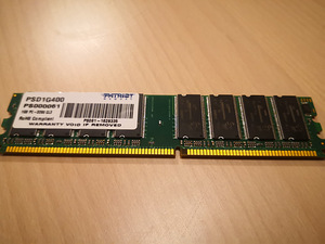 Mälu RAM Patriot DDR 1GB PC-3200 PSD1G400 PS000061 UUS (2 foto / 3)