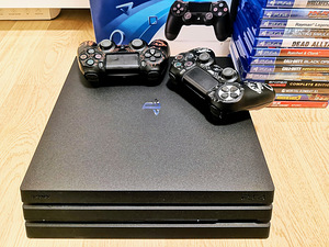 PS4 Pro 1 ТБ, Игры (14 cd), 2 пульта (7 фото из 8)
