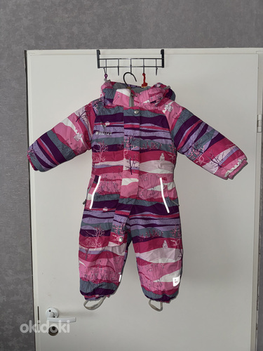 Warm winter snowsuit 80 cm for baby girl – like new