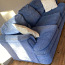 Красивое синее приличное кресло и диван (фото #3)
