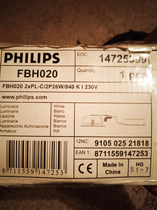 Lamp 2 x 18 W, Philips, FBH020 2xPL-C/2P18W/840 (3 foto / 3)