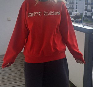 Keith Haring H&-M Oversized Fit Red Sweatshirt N.Y.C. Brasil (2 foto / 3)