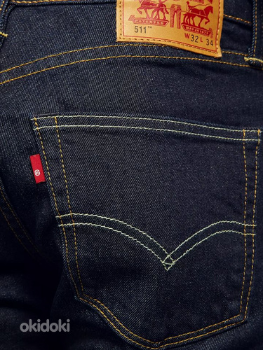 Levi's 511 Slim Fit Rock Cod Jeans, Flat Indigo джинсы (фото #3)