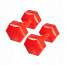 Гантели 2х2кг пластик+бетон, красные (фото #1)