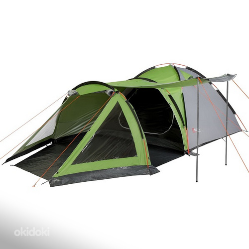 Палатка Traper 4-х местная, зелено/серая или желто/зеленая (фото #1)