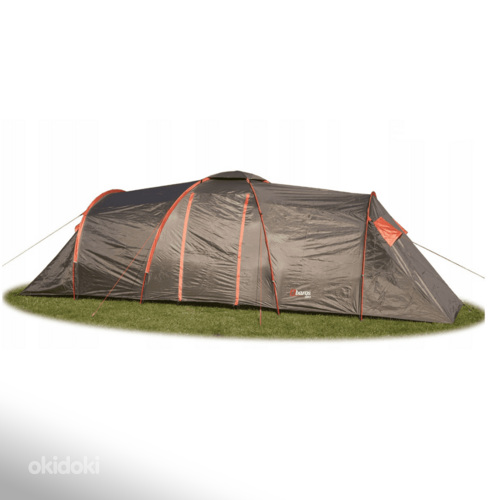 Палатка Clif, 8 человек, зелено-серая или зелено-оранжевая (фото #2)