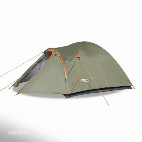 палатка Malwa 4-х местная, зеленый/оранжевый (фото #1)