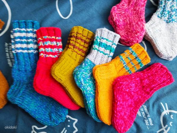 Тёплые вязаные детские носки (фото #1)