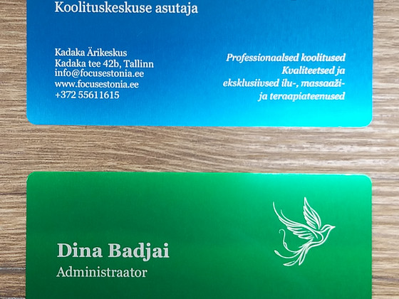 Eksklusiivsed visiitkaardid ettevõtetele