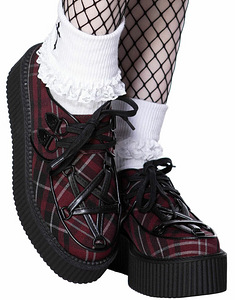 KILLSTAR - Hexellent Creepers - Blood Tartan / naiste krepid (1 foto / 6)