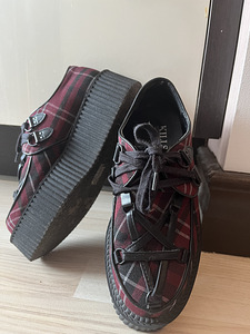 KILLSTAR - Hexellent Creepers - Blood Tartan / naiste krepid (6 foto / 6)