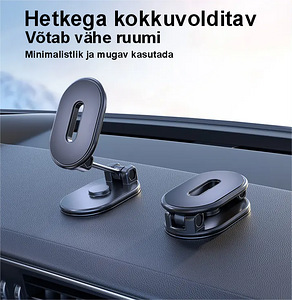 360 kraadi keeratav magnetiga telefonihoidja autosse (2 foto / 7)