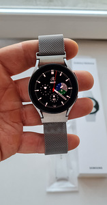 Samsung Galaxy Watch4, LTE, серебристый, гарантия, 3 ремешка