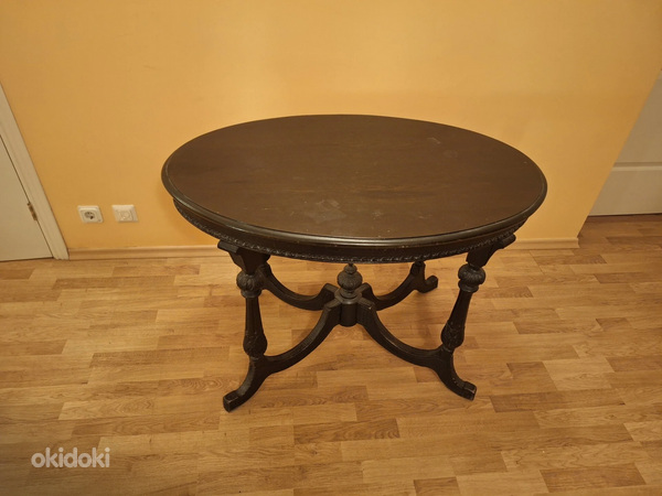 Müüa laud (antiik, täispuit) (foto #1)
