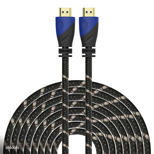 Новый hdmi кабель плетёный 1.5м метра (красный и синий)