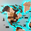 Канцелярская кнопка для карты путешествий, настенное искусство карты мира, деревянная карта, мир M (фото #1)
