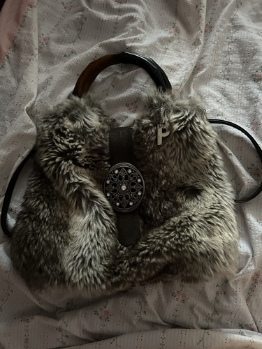 Vintage faux fur bag