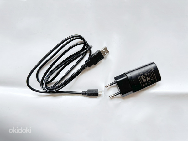 Зарядка для телефона 5W + USB/MicroUSB v2.0 кабель, 1.2m (фото #1)