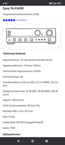 Стереоусилитель Sony ta 645f (8 фото из 8)