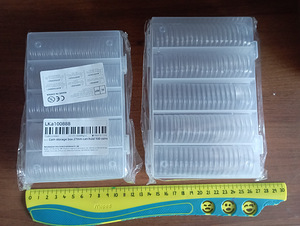 100 Coin Holder Capsules 27mm (1 foto / 3)